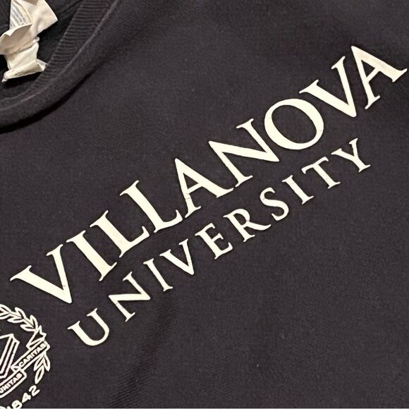 Champion Villanova University Navy Crewneck Pullover Sweatshirt Vintage Medium - Picture 1 of 9